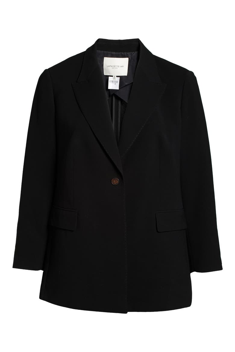 Finesse Crepe Blazer, Alternate, color, BLACK