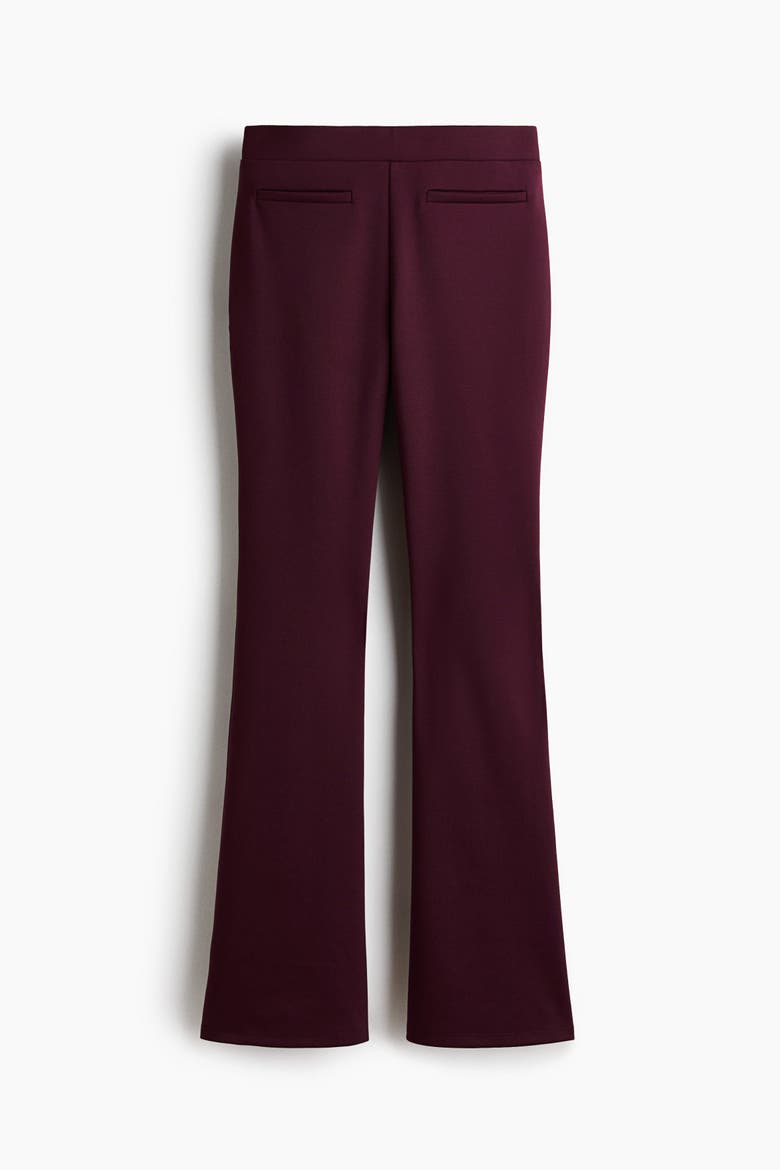 Flared Trousers, Alternate, color, Plum red