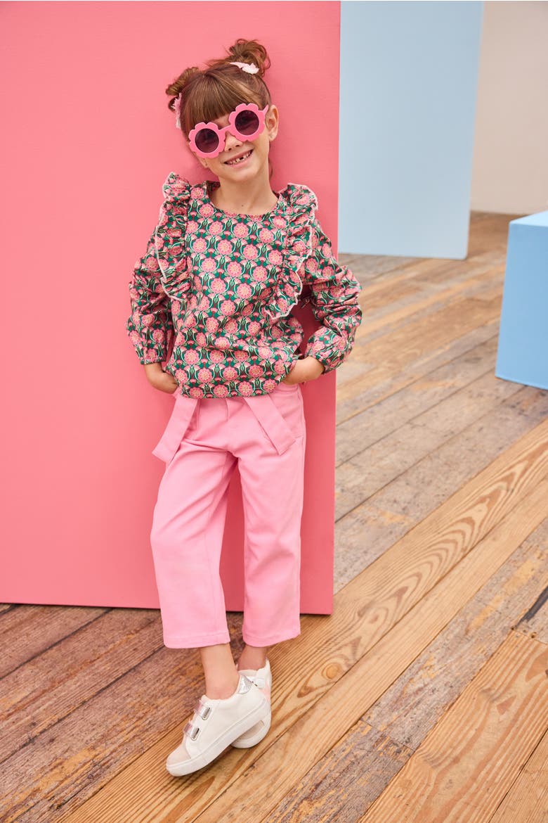 Kids' Ruffle Blouse, Alternate, color, Andover Vines