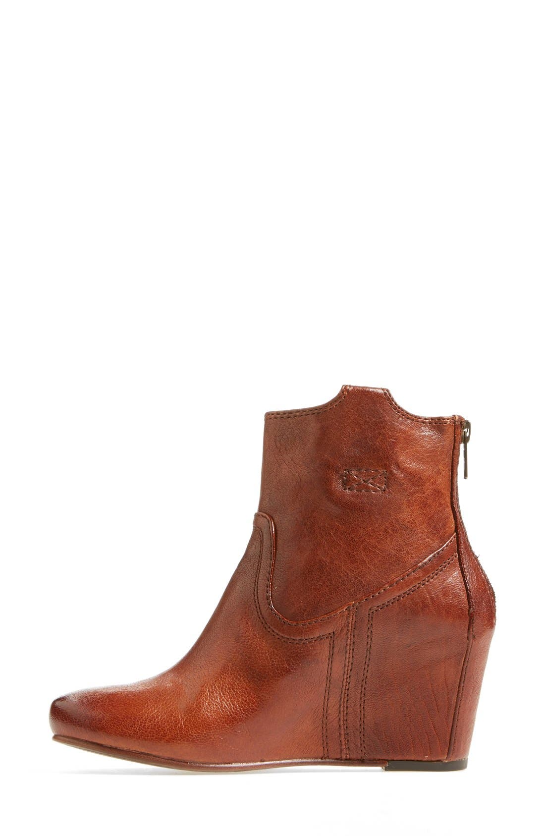 'Carson' Wedge' Bootie, Alternate, color, COGNAC