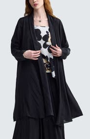 LUUKAA Vivelle Shawl Collar Open-Front Duster