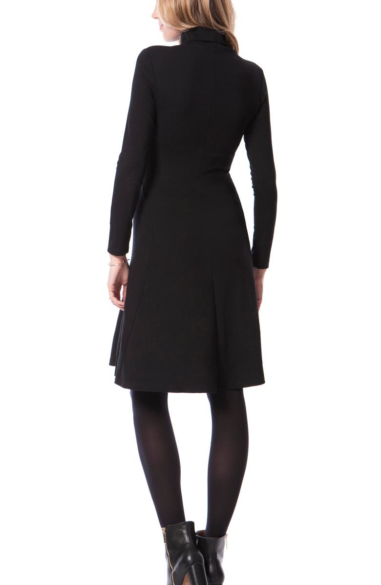 Seraphine Turtleneck Long Sleeve A-Line Maternity Dress, Alternate, color, 