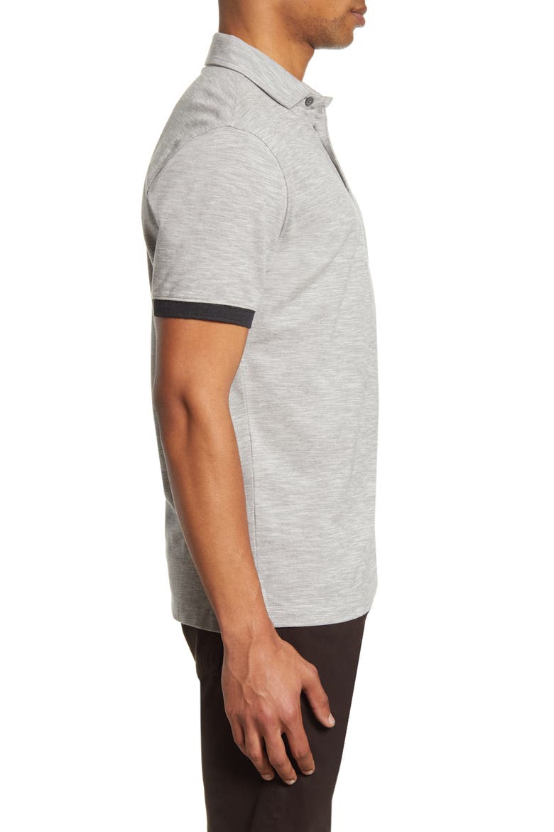 Hampstead Contrast Trim Piqué Polo, Alternate, color, ASH