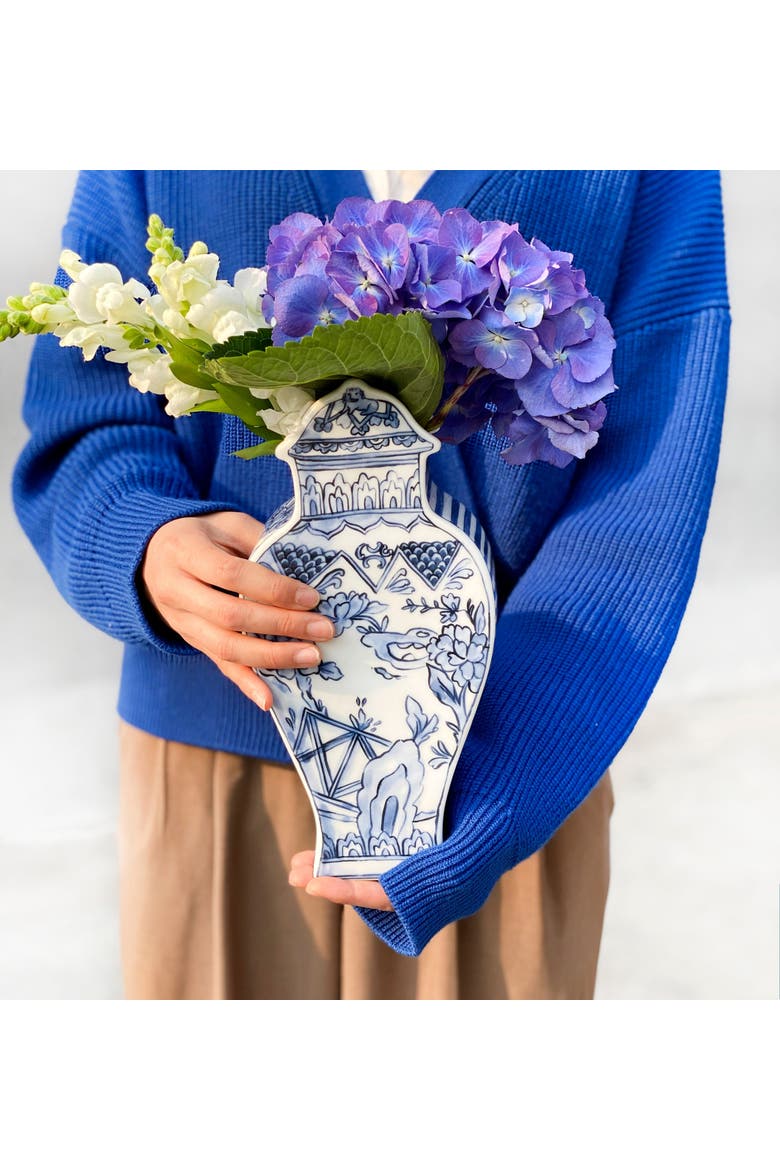 Well Versed Medium Blue Vase, Alternate, color, Multi