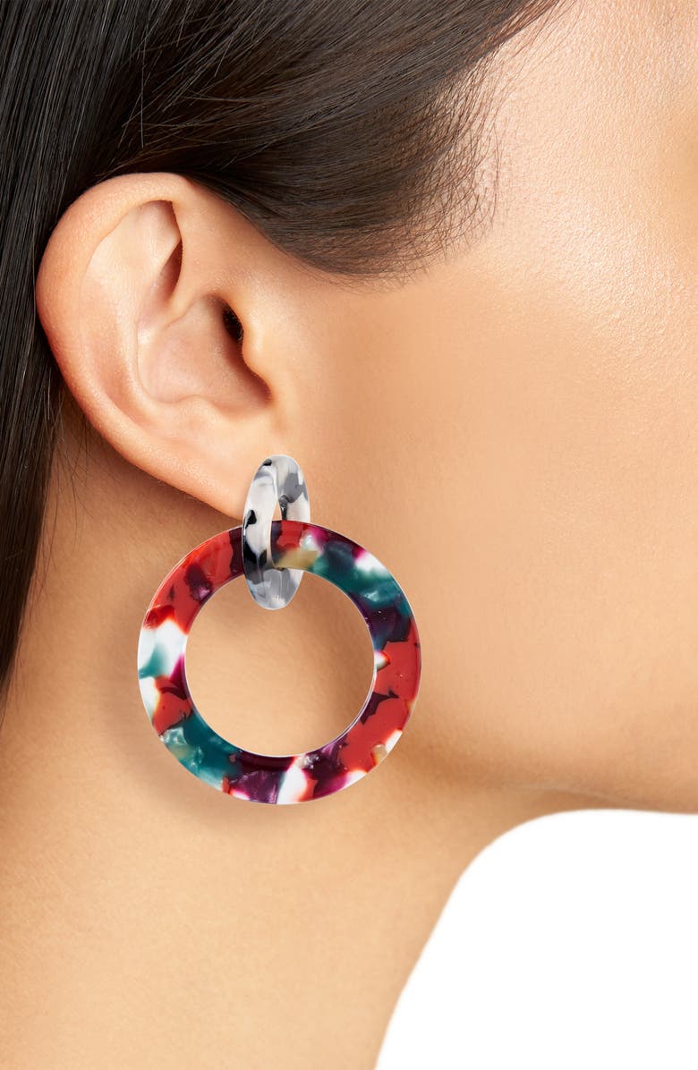 Madewell Acetate Double Hoop Earrings, Alternate, color, 