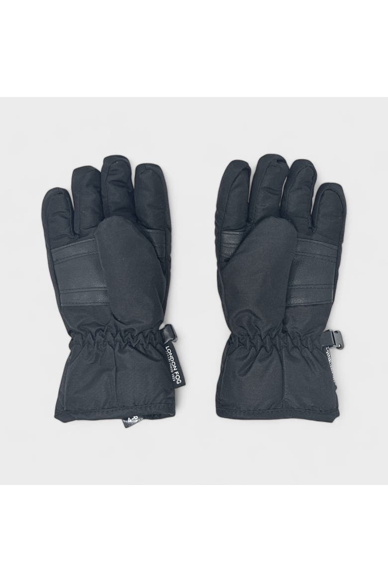 Boy's Ski Gloves with Velcro Closure, Alternate, color, Black