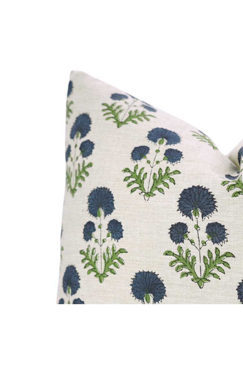 Rishi Handcrafted Boho Farmhouse Pillow Cover, Alternate, color, Blue