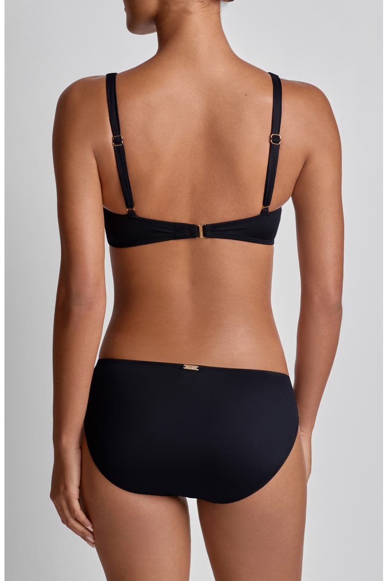 Ruffle Underwire Bikini Top, Alternate, color, BLACK