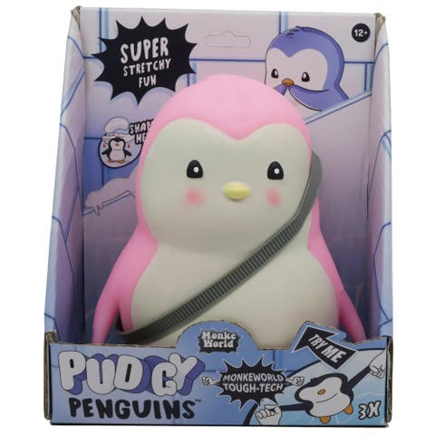 Monkeworld Pudgy Penguin Fidget Toy Pink, Plush, Stress Relief