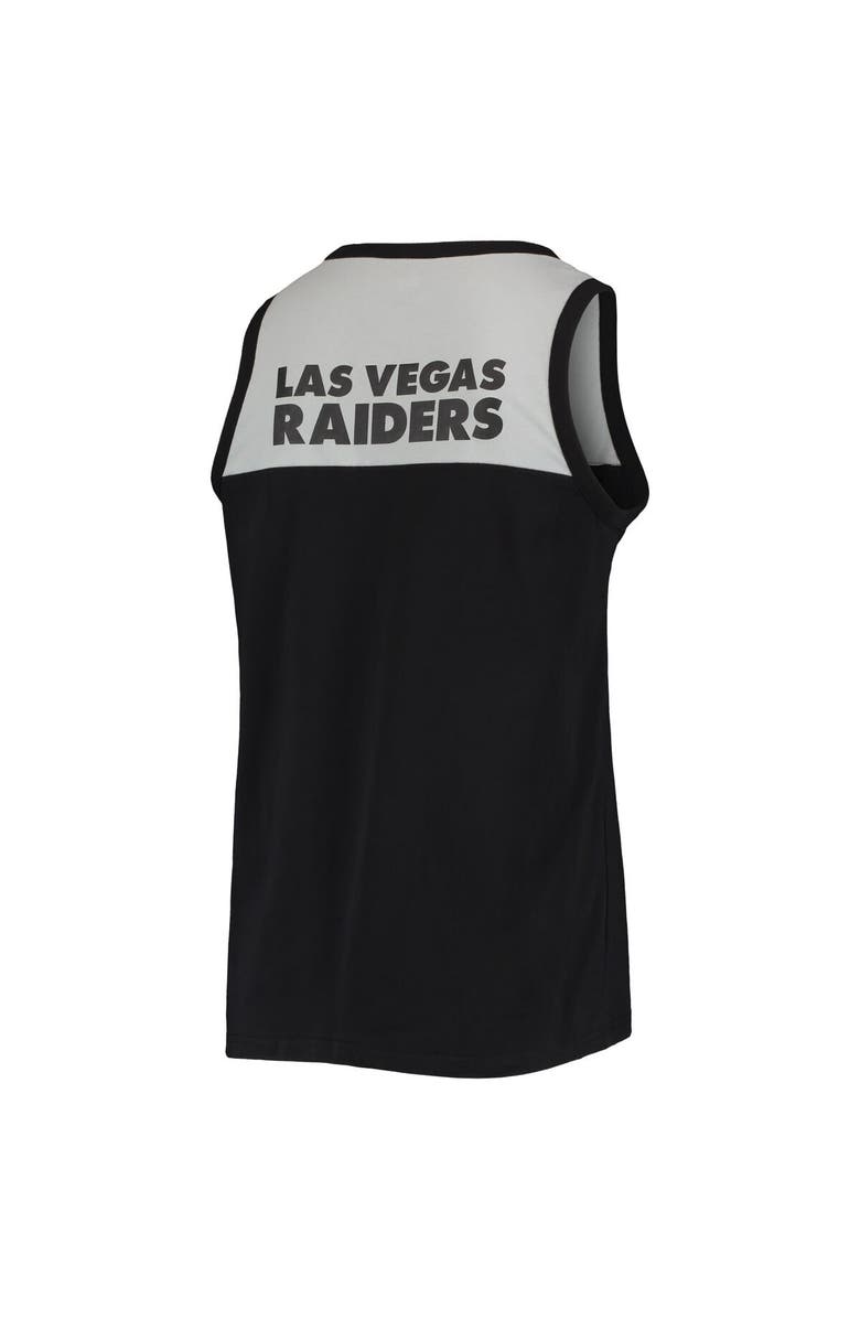 STARTER Men's Starter Black/Silver Las Vegas Raiders Team Touchdown Fashion Tank Top, Alternate, color, Black