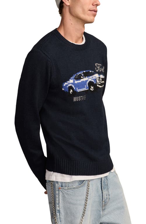 Lucky Brand Mustang Cotton Blend Sweater In Blue