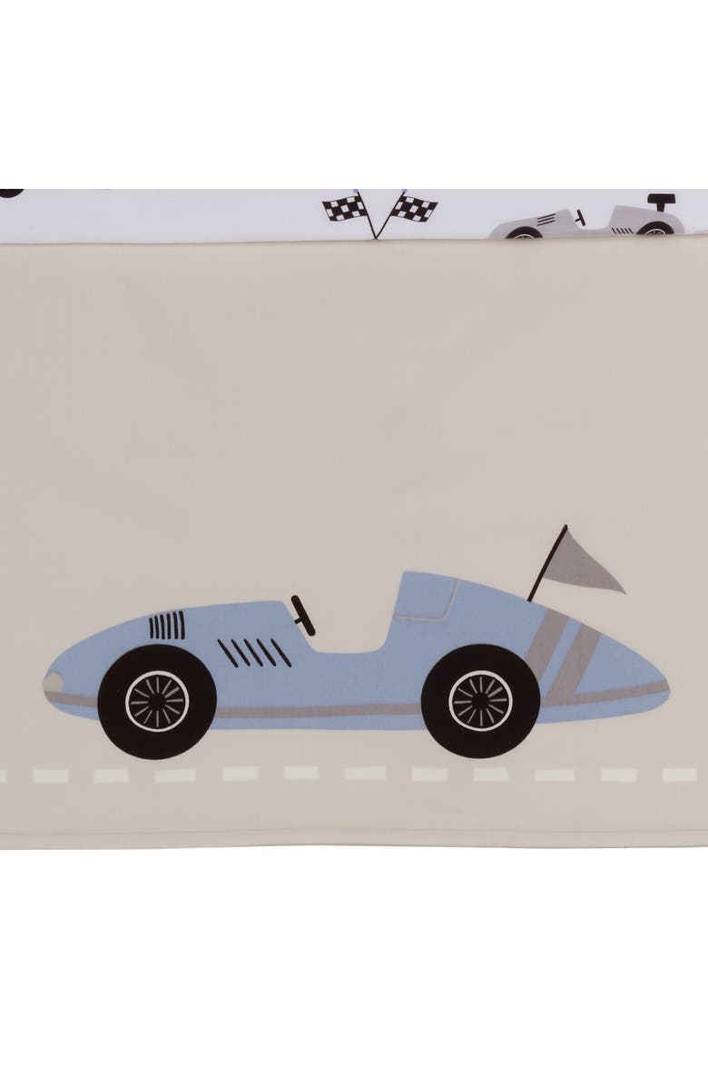 Lambs & Ivy Little Racer 3-Piece Cars/Transportation Baby Crib Bedding Set, Alternate, color, Blue
