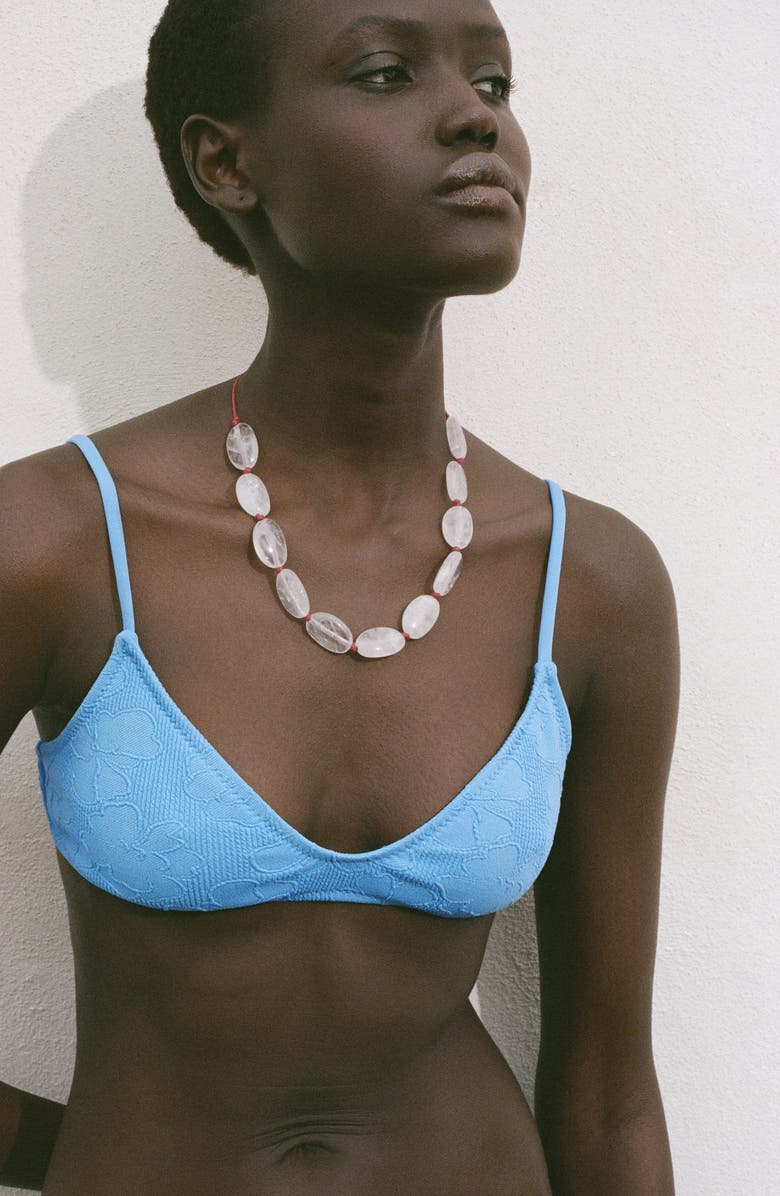 MANGO Stone Beaded Cord Necklace, Alternate, color, 