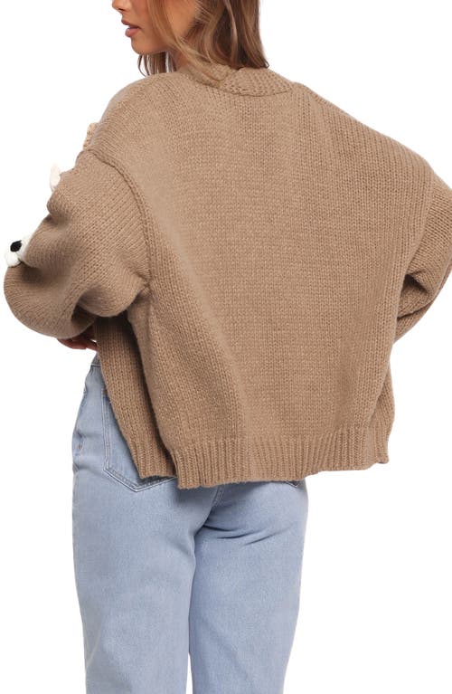 Petal And Pup Petal & Pup Delaro Flower Cardigan In Brown