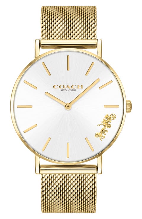 Perry Mesh Band Watch, 36mm