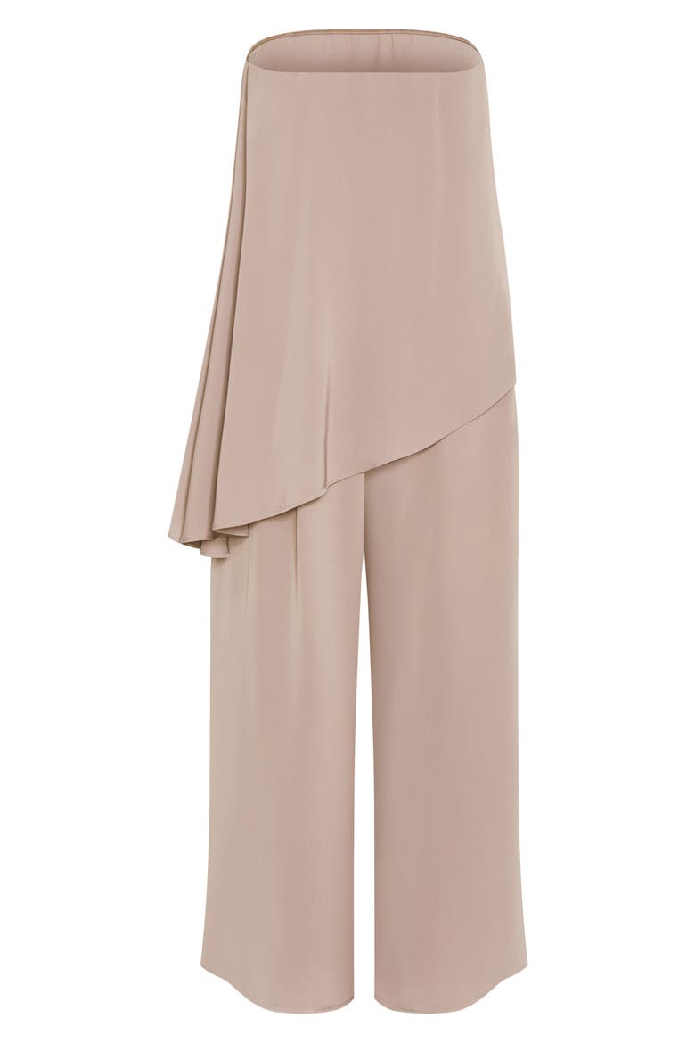 Skylar Strapless Jumpsuit, Alternate, color, MINK