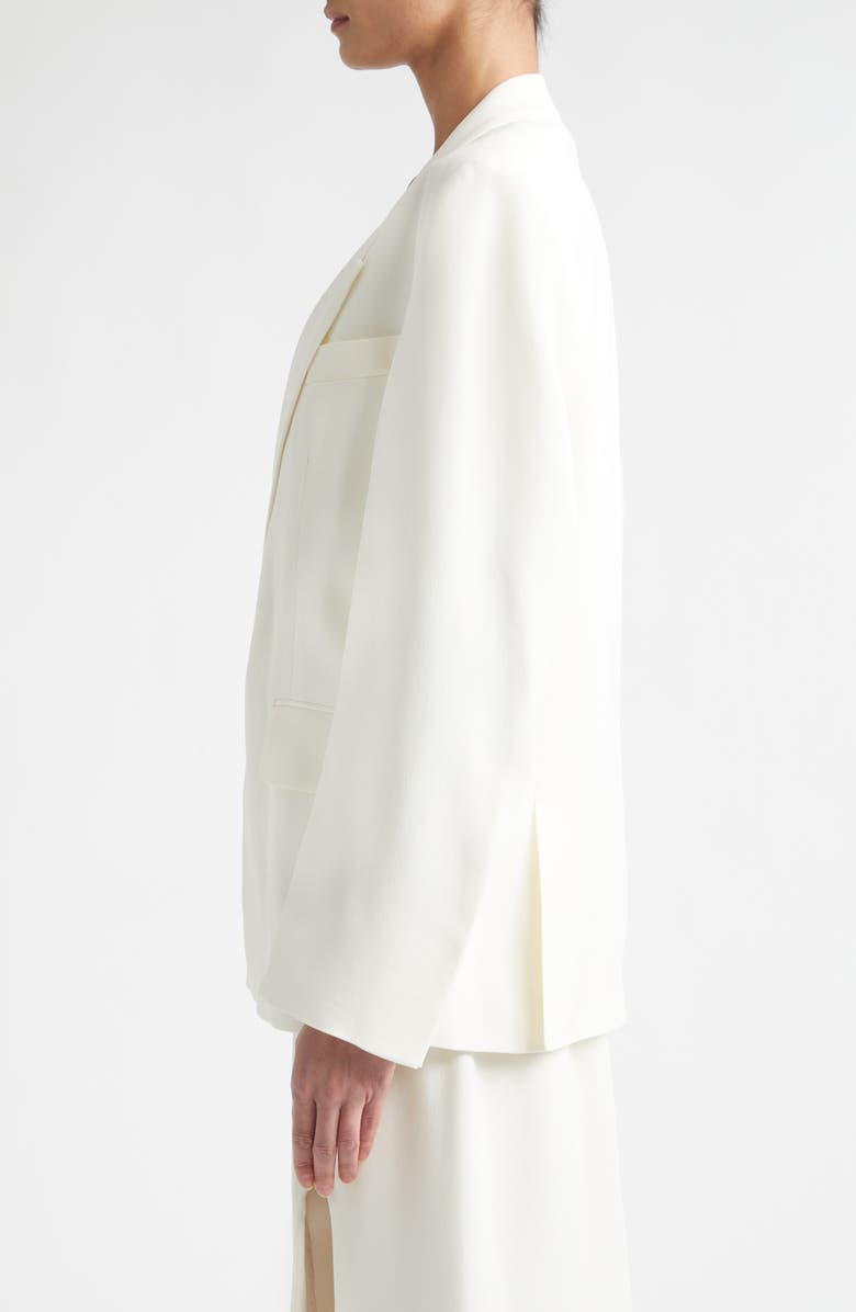 Victoria Beckham Double Breasted Tailored Jacket, Alternate, color, Ivory