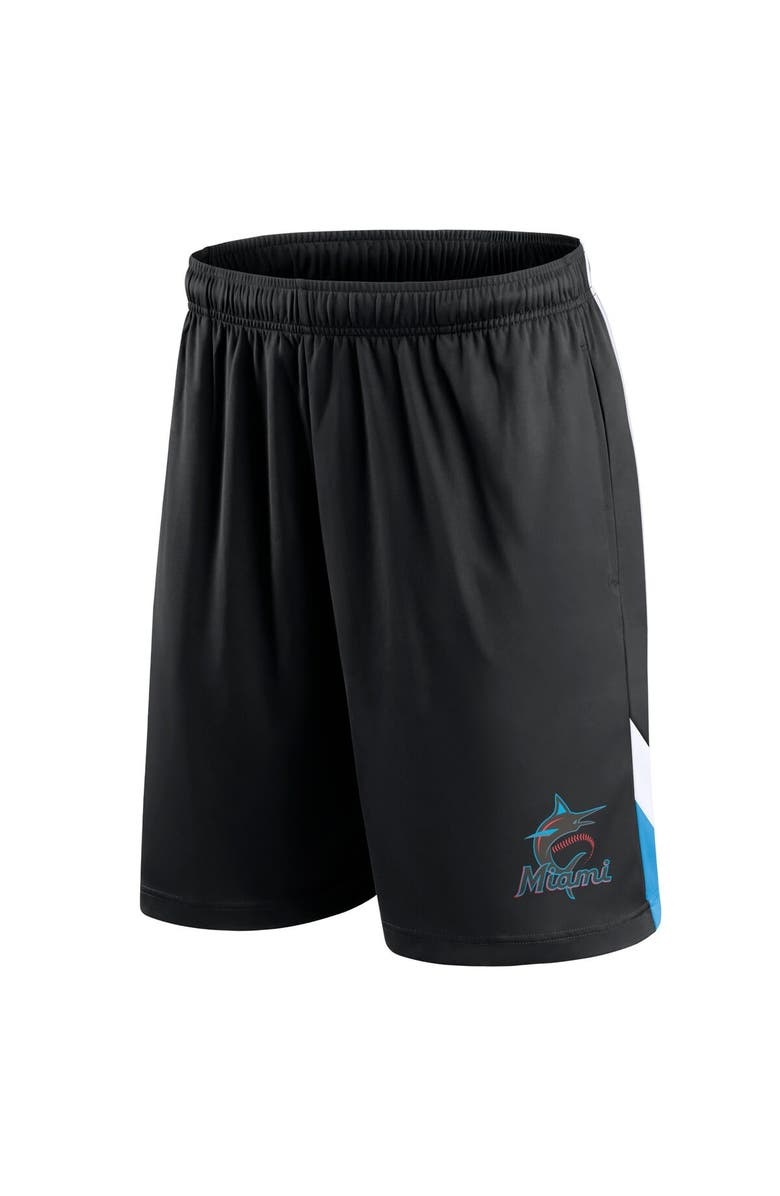 FANATICS Men's Fanatics Branded Black Miami Marlins Slice Shorts, Alternate, color,