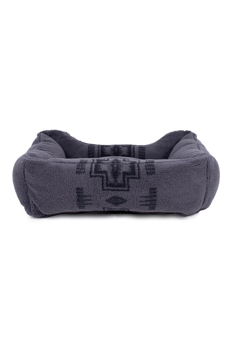 High Pile Fleece Kuddler Dog Bed, Alternate, color, HARDING TONAL GRAY