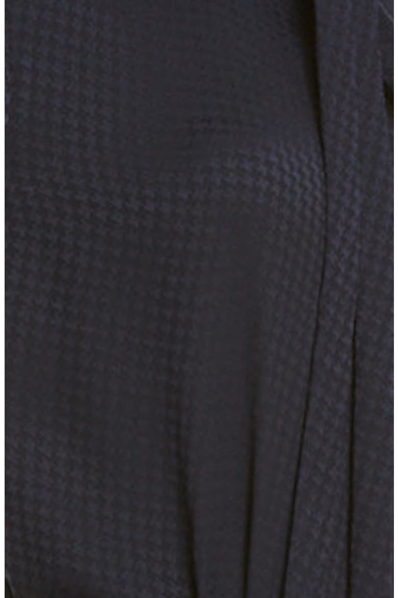 Houndstooth Jacquard Long Sleeve Midi Dress, Alternate, color, NAVY