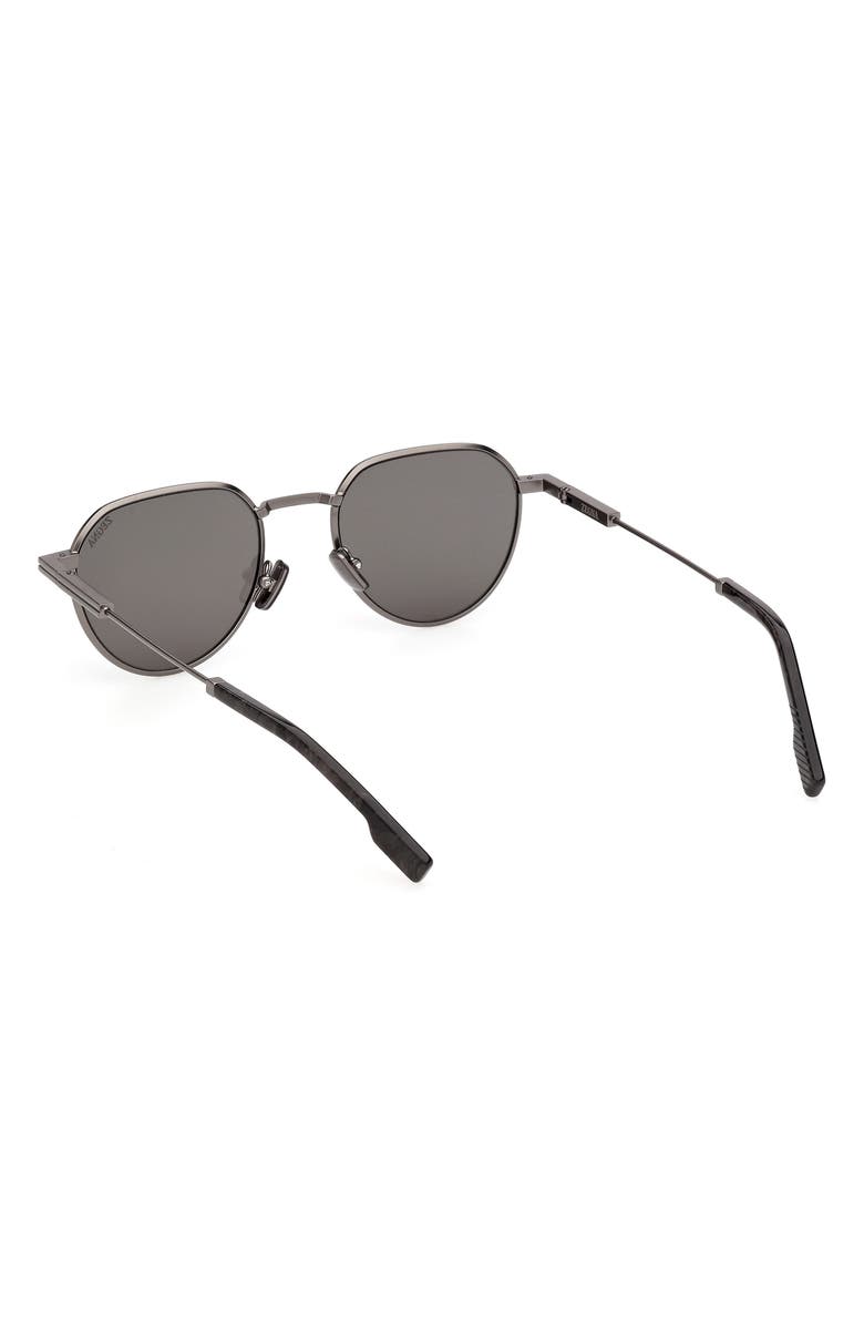 ZEGNA 54mm Round Sunglasses, Alternate, color, 