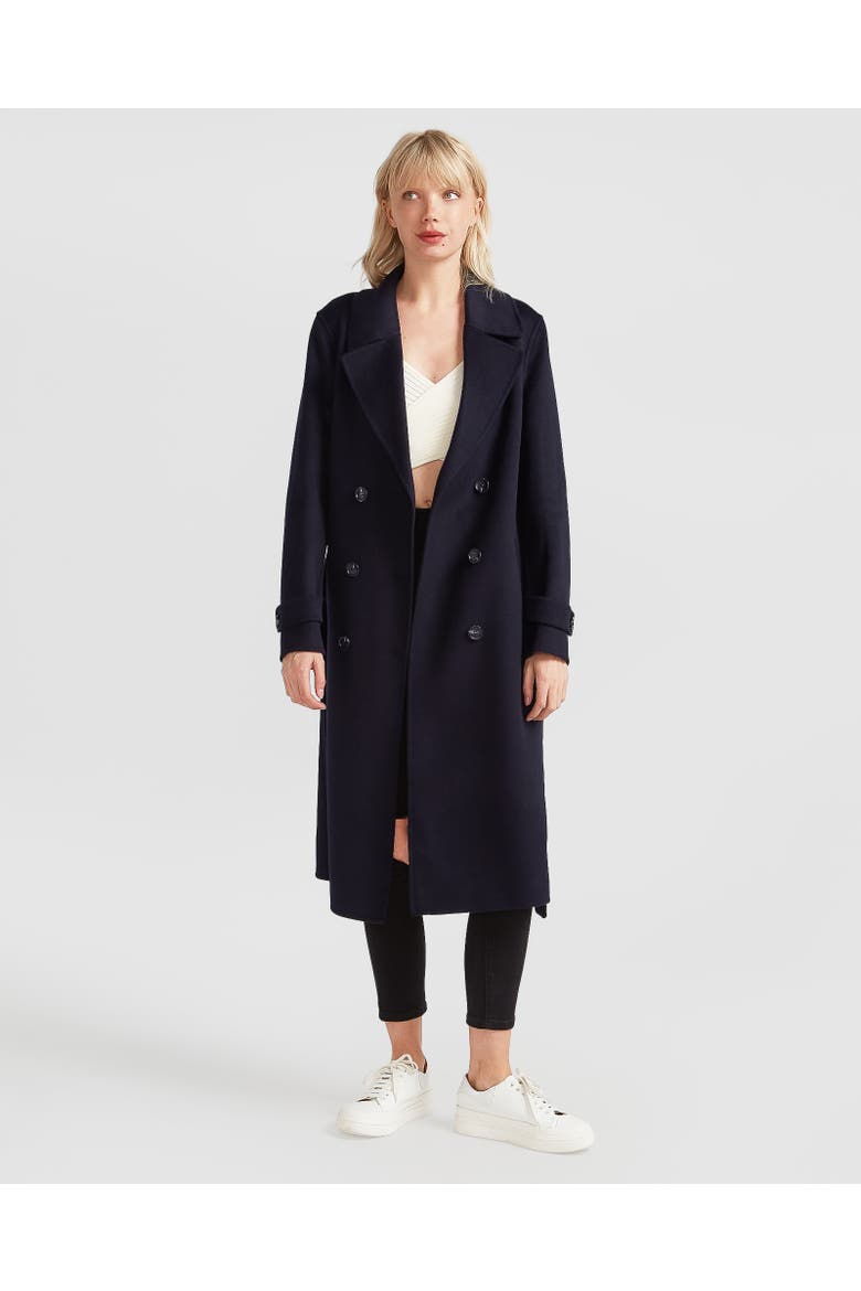 Front Runner Belted Coat, Main, color, Navy