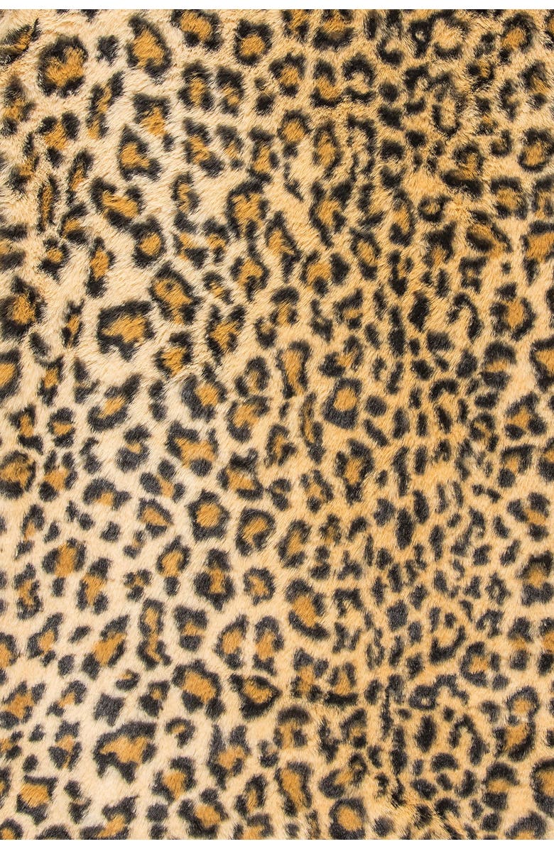 LUXE Burke Leopard Print Faux Fur Throw - 50" x 60", Alternate, color, Leopard