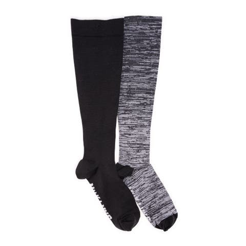 Nylon Blend Compression Socks 2 Pair Pack Wide Size