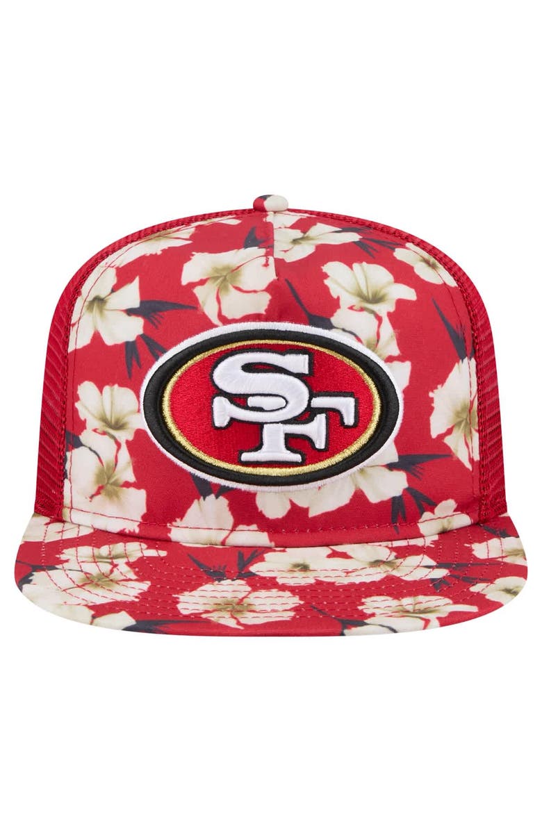 New Era Men's New Era Scarlet San Francisco 49ers Adventure Pattern Golfer Snapback Hat, Alternate, color, Scarlet