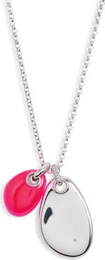 John Hardy Diamond Bail Enamel Pendant Necklace