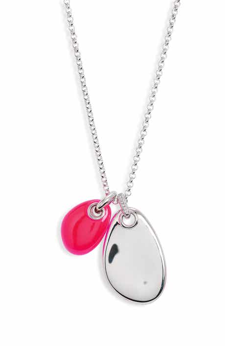 John Hardy Diamond Bail Enamel Pendant Necklace