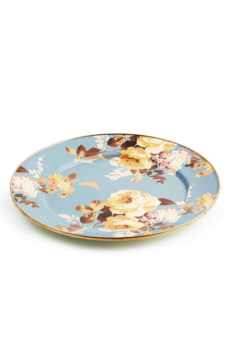 MACKENZIE CHILDS Wild Rose Slate Charger Plate, Main, color, Blue