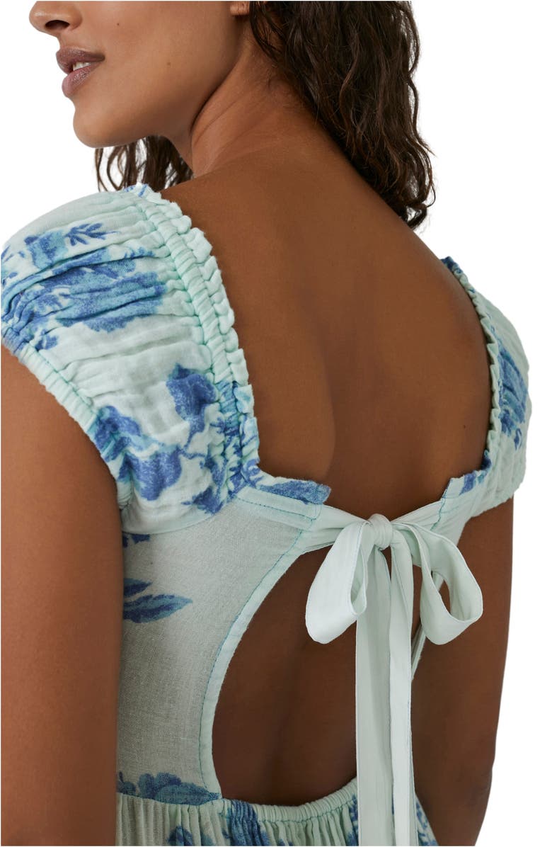 Free People Forget Me Not Floral Cutout Cotton Dress, Alternate, color,