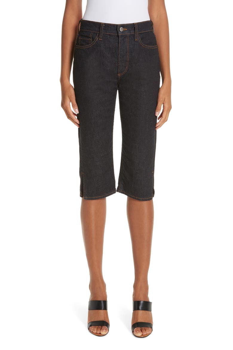 x Paramount Grease Denim Capri Pants (Nordstrom Exclusive), Main, color, DARK WASH