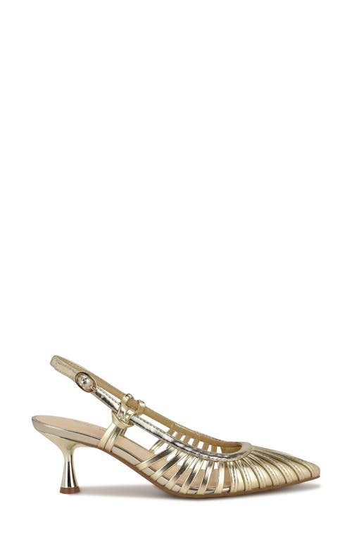 Nine West Resta Slingback Kitten Heel Pump In Gold