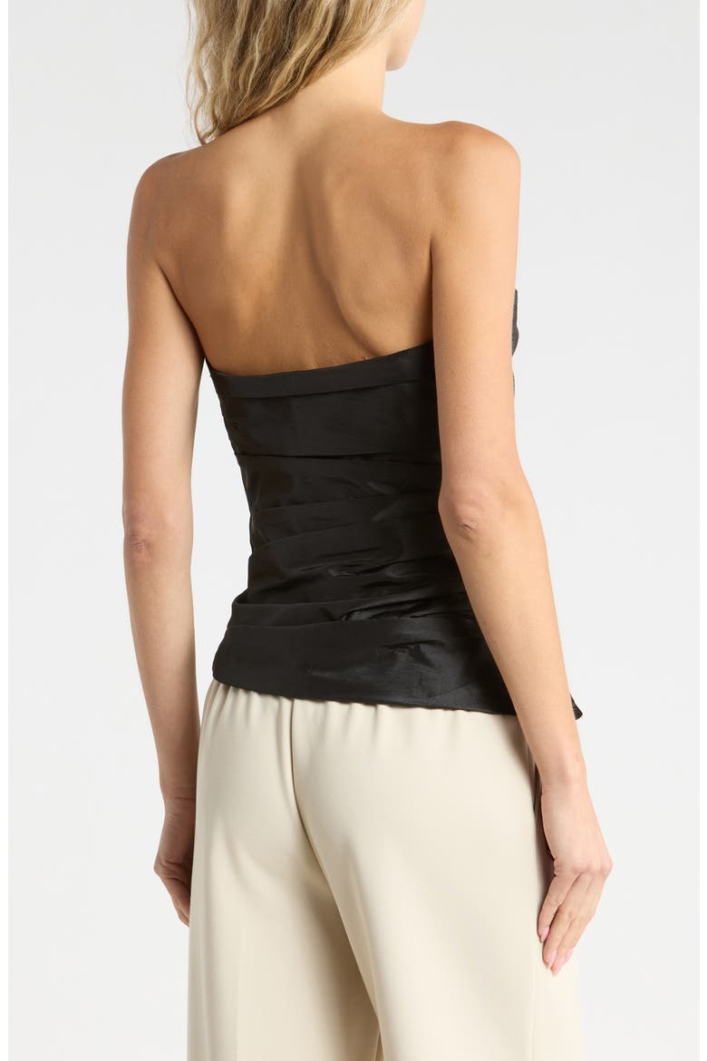 Emerson Ruched Bustier Top, Alternate, color, BLACK