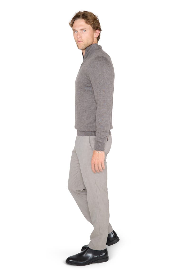 Quest Fully Fashioned Quarter-zip Merino Sweater, Alternate, color, Olive Twist