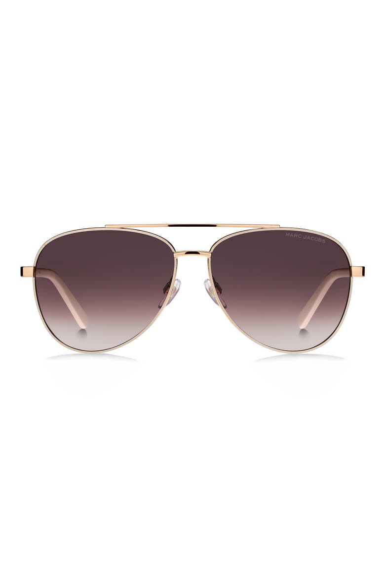 60mm Gradient Aviator Sunglasses, Main, color, 0VVP-HA