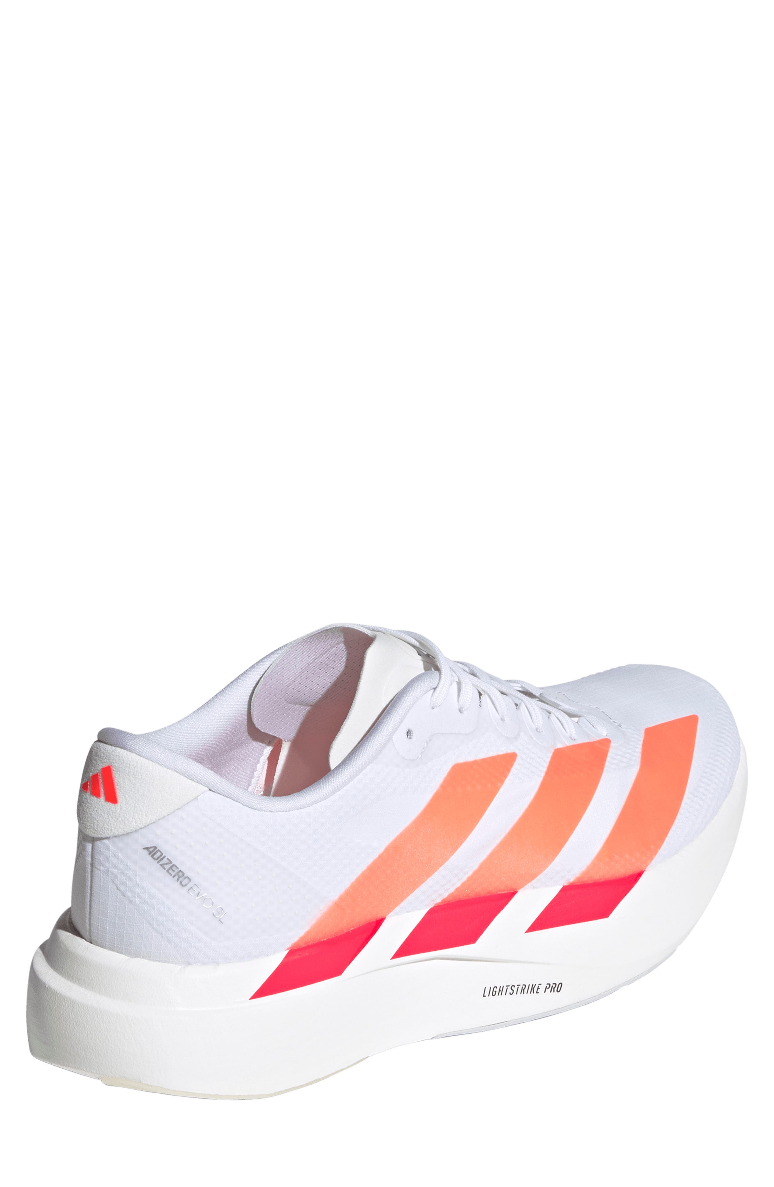 Adizero Evo SL Running Shoe, Alternate, color, FTWWHT/LUO