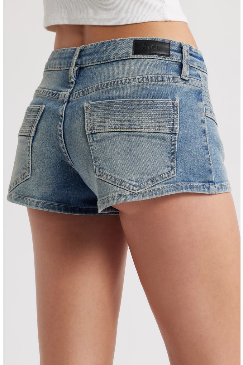 Ana Moto Zip Pocket Denim Shorts, Alternate, color, INDIGO
