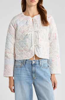 Tie Front Quilted Jacket