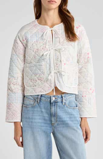 Tie Front Quilted Jacket