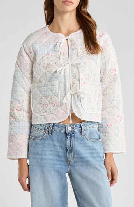Tie Front Quilted Jacket