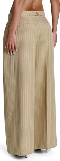 Pinstripe Wide Leg Pants
