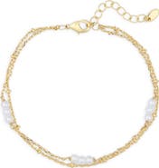 NORDSTROM RACK Demi Fine Faux Pearl Chain Bracelet