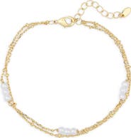 NORDSTROM RACK Demi Fine Faux Pearl Chain Bracelet