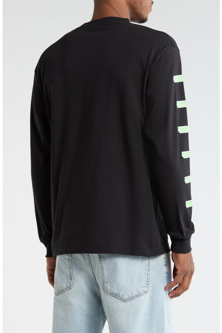 Long Sleeve Graphic T-shirt, Alternate, color, BLACK