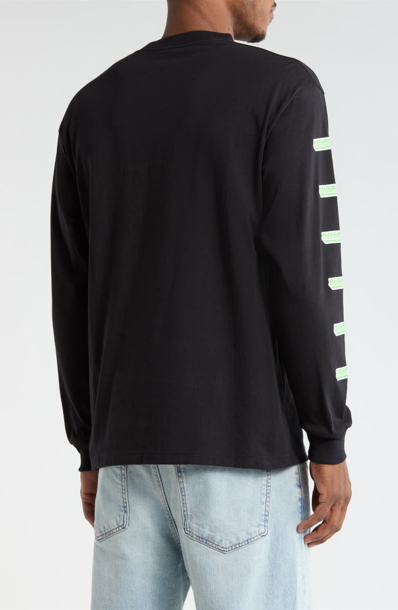 PLEASURES Long Sleeve Graphic T-shirt, Alternate, color, Black