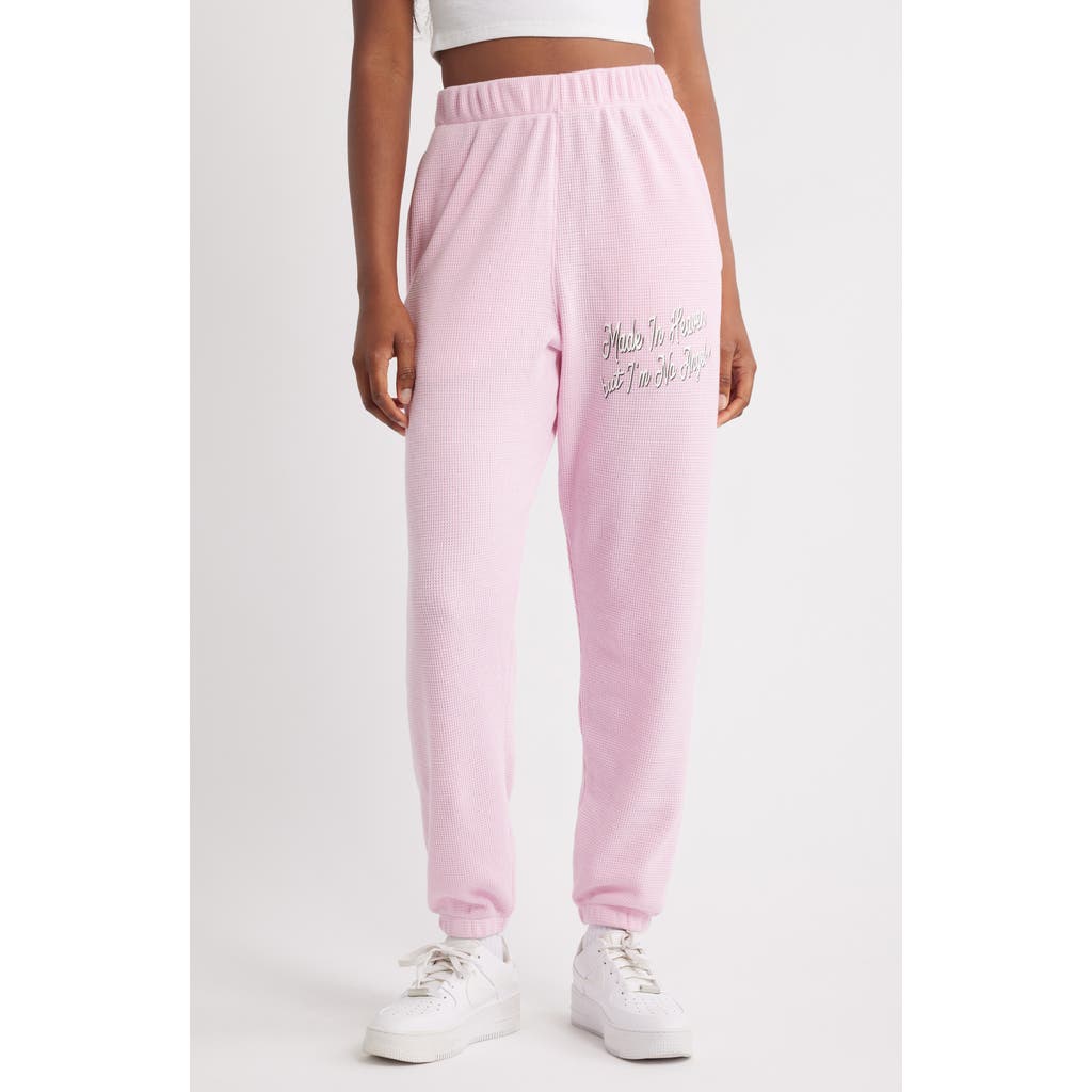 Boys Lie Georgia Rules V2 Mac Slim Thermal Sweatpants In Pink