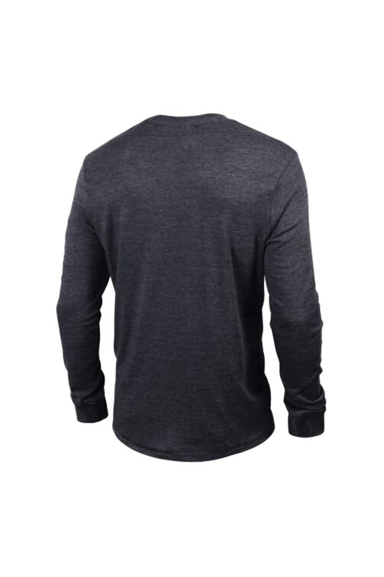 Men's Champion Heather Black Carolina Panthers Ultimate Tri-Blend Long Sleeve T-Shirt, Alternate, color, Heather Black
